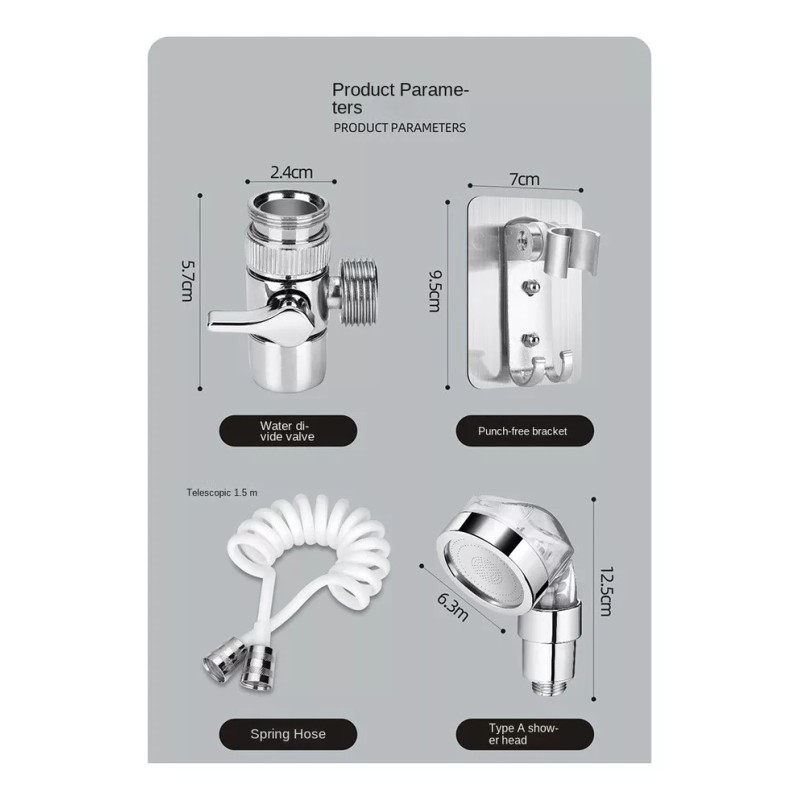 Generic Colador Fregadero Adaptador Pulverizador, Manguera + Soporte