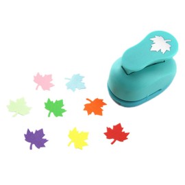 ODETOJOY Handheld Scrapbooking Punch Cutters Clearance Engraving Album Cards Paper Crafts Puncher Hole Punches Supplies with Shape (Maple)