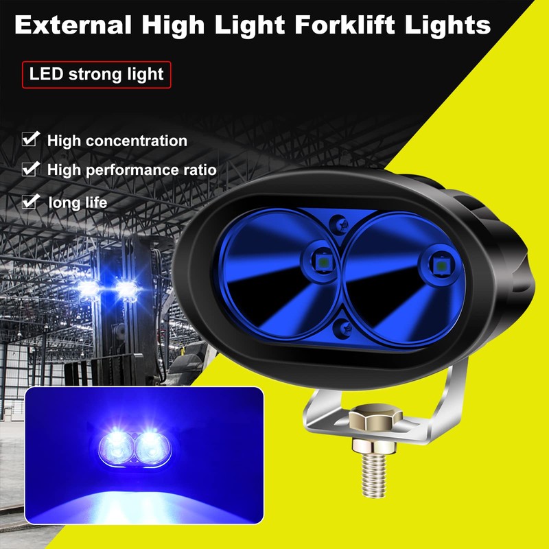 8PCS LED Forklift Light Blue Safety Light,Biqing 20W Warehouse Pedestrian