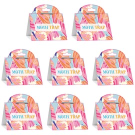 Pantry Moth Glue Traps (8 Packs) Pantry Moth Killer for House Pantry | Non-Toxic and Odorless for Food and Cupboard Moth | Super Strong Glue for Moth Catcher | Pink