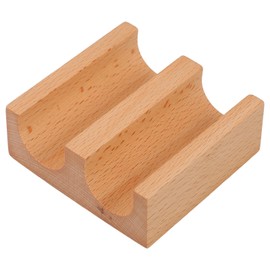 Cabilock Wooden Sushi Taco Holder, Sushi Hand Roll Holder Sashimi Display Rack U Shaped Sashimi Plate Unique 2-Grid Design for Japanese Cuisine Display