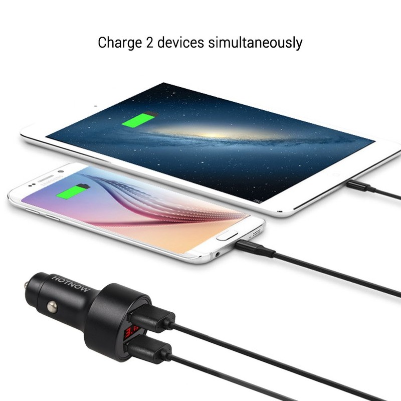 HOTNOW 3.1A USB Car Charging Equipment, 2 Portals, 5 V