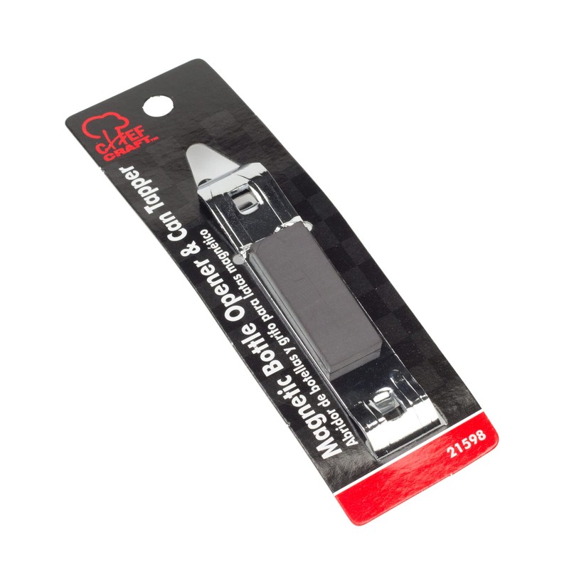 Chef Craft Select Iron Plated Bottle Opener, 4 inch, Grey