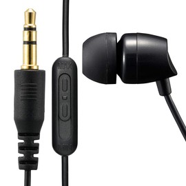 Ohm Electric AudioComm Ear-C255N 03-0449 OHM Single Ear TV Earphones with Volume Controller, Stereo Mix, Ear Plugs Type, 16.4 ft (5 m)