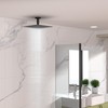 Lordear 10 Inch Brushed Nickel Ceiling Mount Shower Arm and