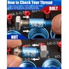 VEXTHYX 66 Nut and Bolt Thread Checker with 32 Metric