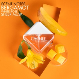 CACHEE Hand Sanitizer Spray - Summer Breeze, Travel Size Skin Care Essentials, Kills Germs & Bacteria Non-Sticky Long-Lasting Scent Quick-Drying Luxurious Fragrances, Aesthetic Design, 1FL OZ (30 ML)