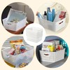 Xvvirnt 6 Pack Plastic Storage Baskets,Plastic Weave Storage Organizer Baskets,White
