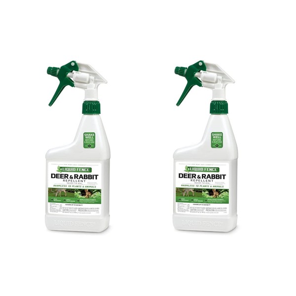 Liquid Fence 112 1 Quart Ready-to-Use Deer & Rabbit Repellent (Pack of 2)