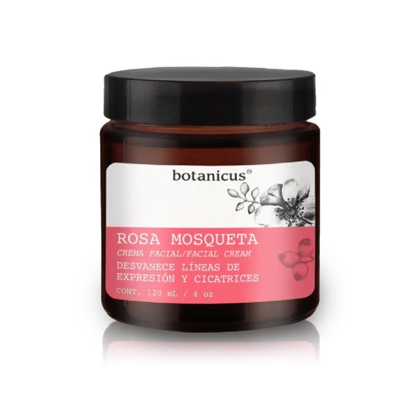 Crema Hidratante Facial con Rosa Mosqueta Antiedad, Antiarrugas, Desvanece Manchas,