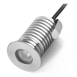 CNBRIGHTER LED In-Ground Well Light,3W,12V-24V DC, IP67 Waterproof Aluminum Buried Underground Lamps,Outdoor Landscape Lighting,Warm White 3000K (watts, 3)