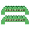 2Pcs Terminal Grounding Bar 8 Positions Brass Wire Screw Terminal