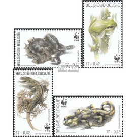 Prophila Collection Belgien 2947-2950 (kompl.Ausg.) gestempelt 2000 Naturschutz (Briefmarken für Sammler) Amphibien/Reptilien/Saurier