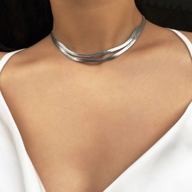 Bestyle Women's Snake Chain Necklace Stainless Steel Width 2 mm / 5 mm Silver / Gold / Rose Gold, Stainless Steel