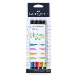 Faber-Castell Pitt Artist Pens - Brush Lettering - 4 Bright Colors