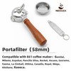 NEOUZA 58mm Espresso Portafilter Compatible with E61 Coffee Machine,Non-pressurized Basket,Single
