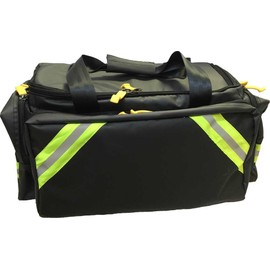 LINE2design EMS Oxygen Bag - Portable Deluxe O2 Supplies Bag with Shoulder Strap - Paramedic Medical Ambulance Gear Bag - Black