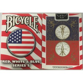 USPC Bicycle Red, White and Blue Series 5 Circle Design Playing Cards