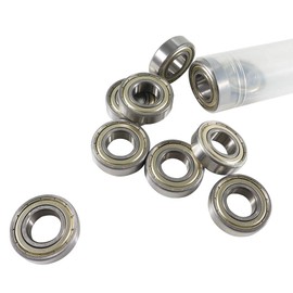 Deep Groove Ball Bearing Double Side Iron Cover Sealed 6201ZZ High Carbon Steel Bearings 12mmx32mmx10mm 10 PCS(Premium)