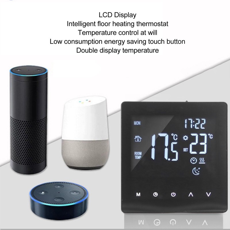 Digital Thermostat LCD Display Programmable Smart Touch Screen Floor Water