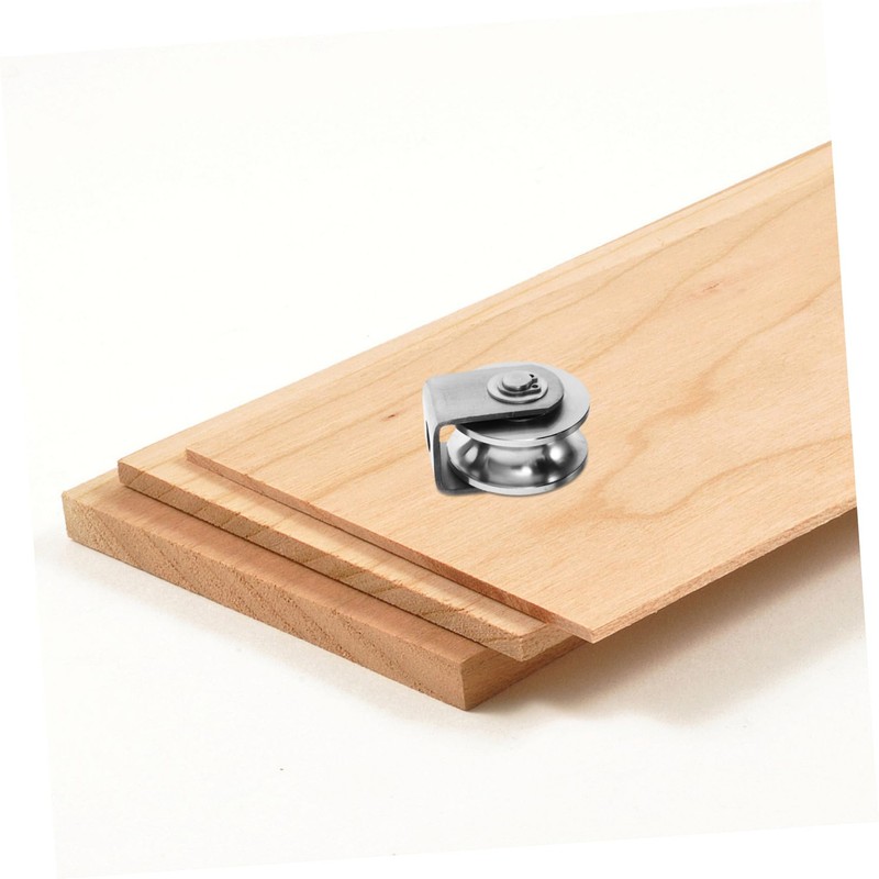 Operitacx Heavy Duty Stainless Steel Pulley Wheel Double Bearings Caster