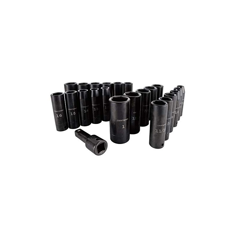 CRAFTSMAN Deep Impact Socket Set, SAE, 1/2-Inch, 23 Pieces (CMMT16970)
