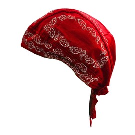 Trifong Bandana Cap, Pirate Hat, Skull, Doo Rag, Quick Drying, Sweat Absorbent, Breathable, Cotton, Inner Cap, Helmet, Heatstroke Protection, Loose Hat, For Cycling, Cycling, Road Biking, Outdoor