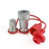 3/8" NPT Thread ISO7241-B Quick Disconnect Hydraulic Coupler Set w/Dust