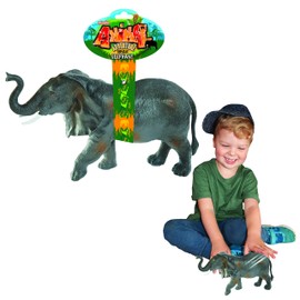 Deluxebase Elephant Toy Animal Adventure Replica Figure Large Format Elephant Animal Figures are the animal toys of the ideal safari for children.