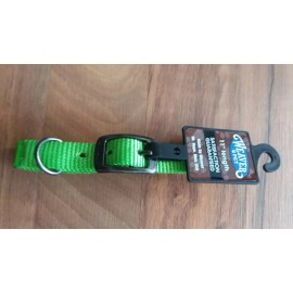 WEAVER PET 5/8x11" Nylon Dog collar Lime green Graphite Collection Made in USA