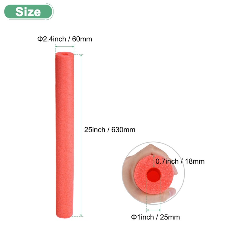 M METERXITY Pipe Insulation Foam Tube, 25mm(2/32") ID 60mm OD