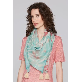 SOCCX Women's Scarf with Tropical Colour Batik Print Multi Colour None