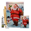 Ornament Collection Joyful Santa Garden House Flag Kit Wintertime Christmas