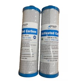 PWP 2PK PWP RV FRE-10-BN Water Filter 2.5" x 10" Activated Carbon Replaces KW1