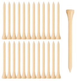Takelablaze Golf Tees Durable Bamboo Tees Golfing Tee 3-1/4" Tall Golf Tees Bulk Reduce Side Spin and Friction, Pack of 100