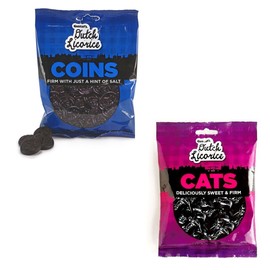 Gustaf's Dutch Licorice - Variety 2 Pack - Hint of Salt Licorice Coins and Licorice Cats