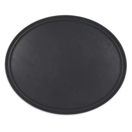 G.E.T. NS-3100-BK BPA-Free Non-Slip Plastic Oval Serving Tray, 31" x 25", Black