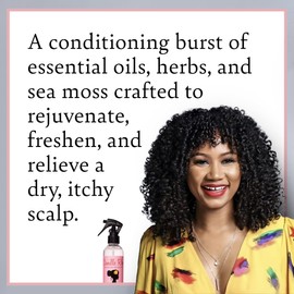 Camille Rose Mint Condition Braid + Scalp Spray to Hydrate, Reduce Breakage, and Provide Relief from a Dry, Itchy, Flaky Scalp | With Aloe Vera and Sea Moss