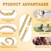 BAOBOTE 15MM Gold Stainless Steel Dog Collar with Cuban Link