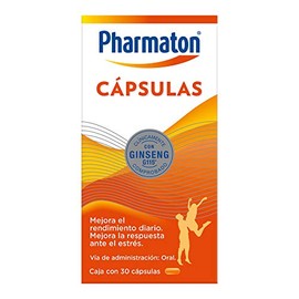 Pharmaton multivitamínico para adultos. Mejora el rendimiento diario. 30 cápsulas de 40 mg c/u