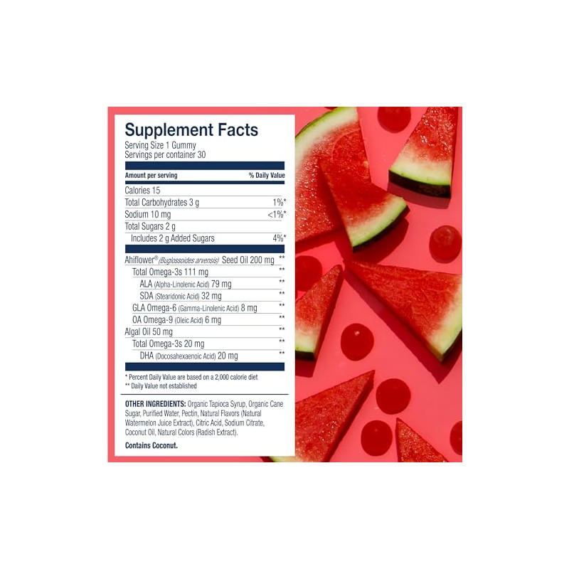 Wiley's Finest- “Gomitas Veganas Omega3 para Niños Azúcar Natural Vegetarianas