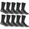 Fruit of the Loom Men's Cushioned Durable Cotton Work Gear Socks with Moisture Wicking