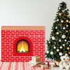 Fullhawl 3D Artificial Red Brick Cardboard Fireplace 39 x 35