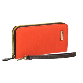 SWANKYSWANS Womens Riley Nylon Zip Around Wallet Orange