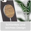 MMORE - Kabelloses Ladegerät mit Tanganika Holz | Schwarz