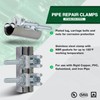 HIGHCRAFT 60100TTSD-5, Single Pipe Repair Clamp 1'', Double Bolt, 6”