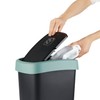 Rotho Twist Bin with Lid, 10 L, Plastic, Black/Green/Anthracite