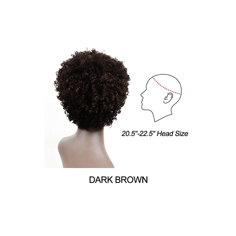 Pelucas afro rizadas cortas de 5 pulgadas con cabello 100%