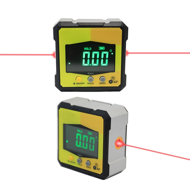 Digital Inclinometer Angle Finder Gauge Magnetic with Laser Cube Protractor