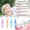 Mckkor Denture Brush 4 Pack,Double Sided Denture Toothbrushes, Multi-Layered Bristles